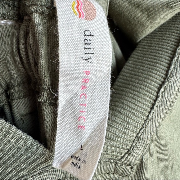 Daily Practice by Anthropologie Olive V-Neck Midi Dress L - Picture 6 of 8